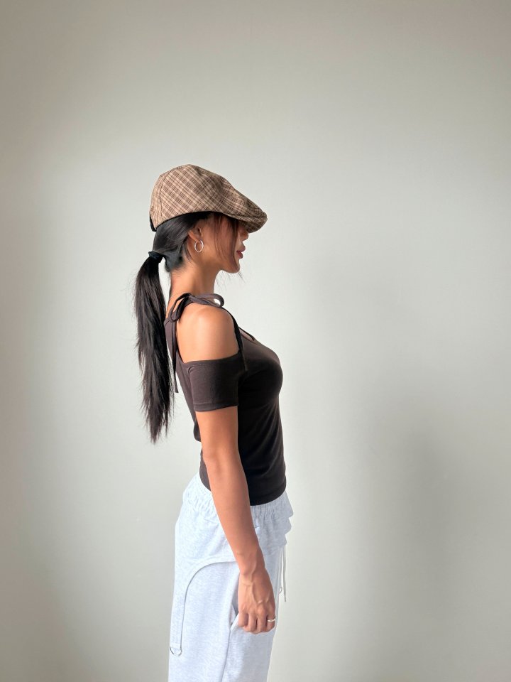 Ribbon Shoulder Tee by Queensmade for Women - view 6
