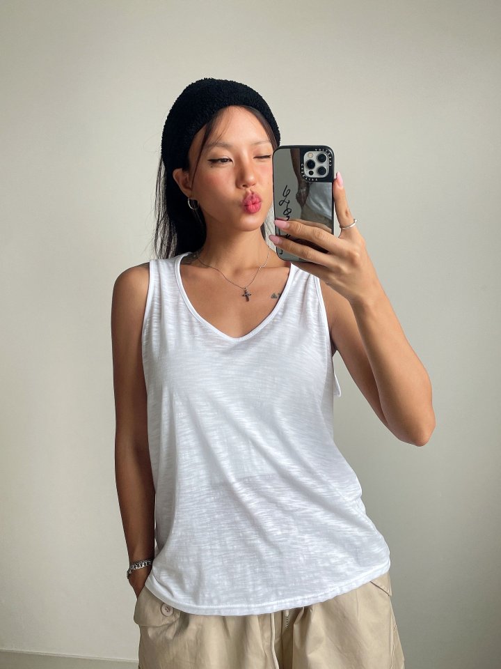 Queensmade - Korean Women Fashion - #shopsmall - Beach Box Sleeveless - 5