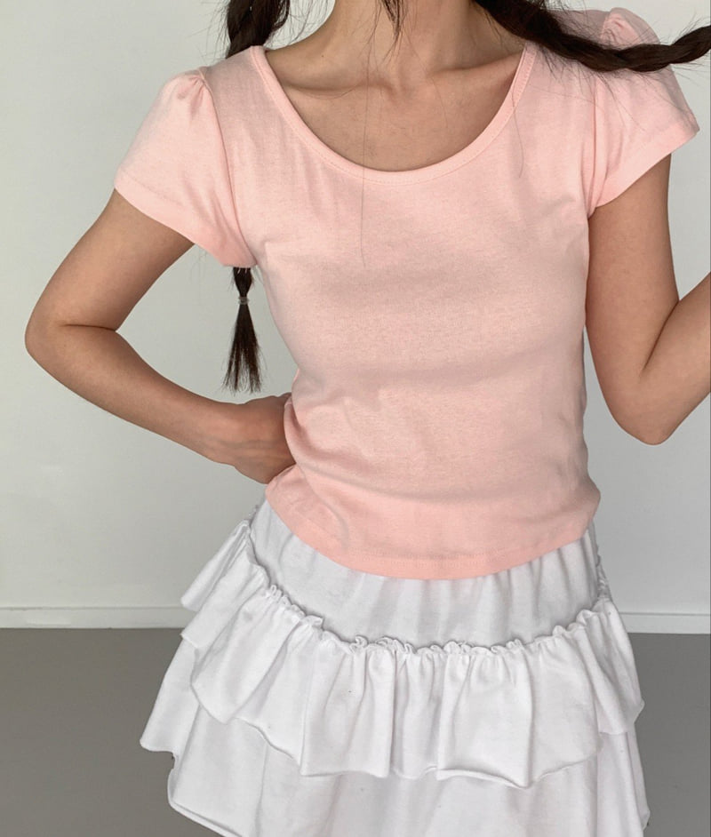 Queensmade - Korean Women Fashion - #thatsdarling - Tiny Shirring Tee - 2