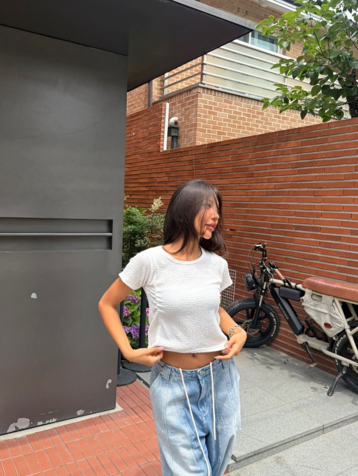Tory Shirring Tee by Queensmade for Women - view 9