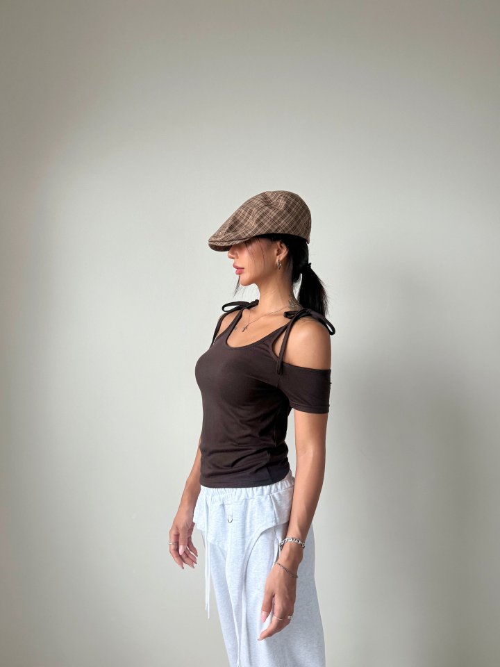 Ribbon Shoulder Tee by Queensmade for Women - view 7
