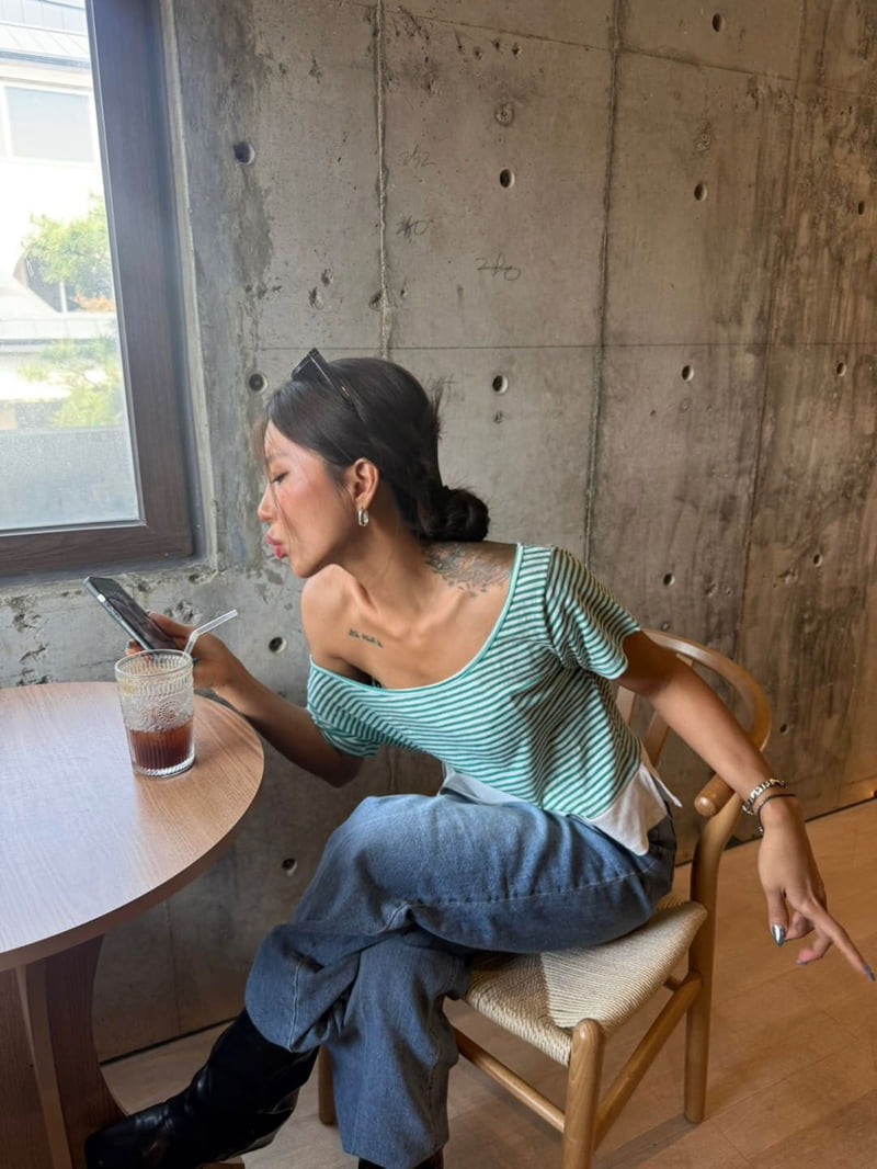 Queensmade - Korean Women Fashion - #thatsdarling - Halter Stripe Tee - 4