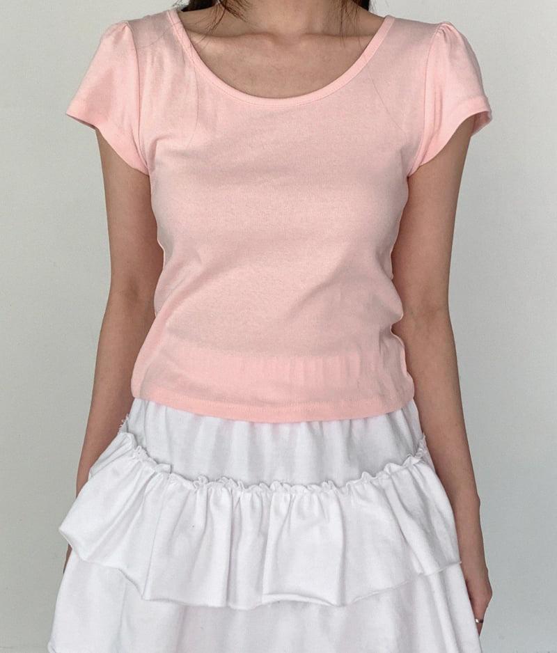 Queensmade - Korean Women Fashion - #thelittlethings - Tiny Shirring Tee - 3
