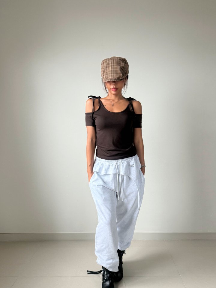 Ribbon Shoulder Tee by Queensmade for Women - view 8