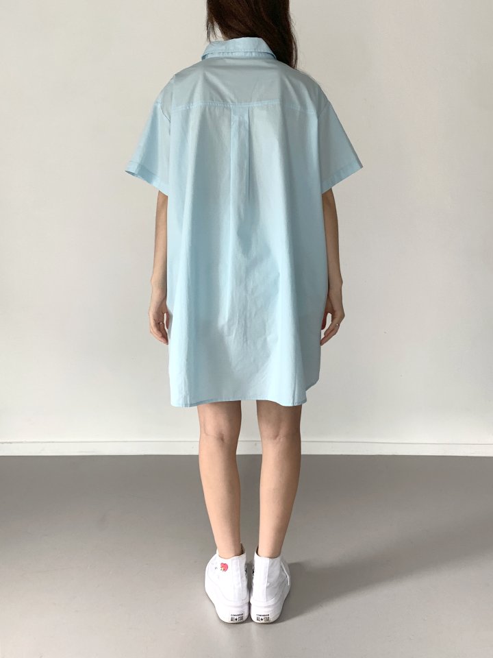 Queensmade - Korean Women Fashion - #vintageinspired - Two Pocket Shirt One-piece - 11
