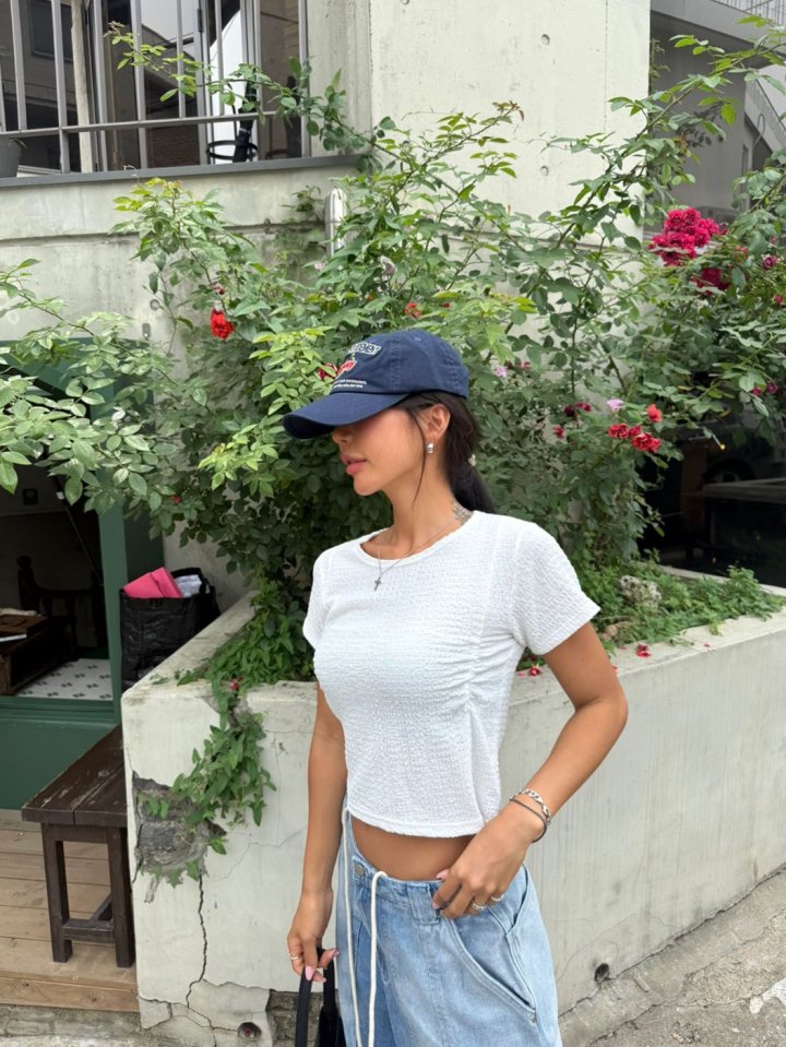 Tory Shirring Tee by Queensmade for Women - view 3