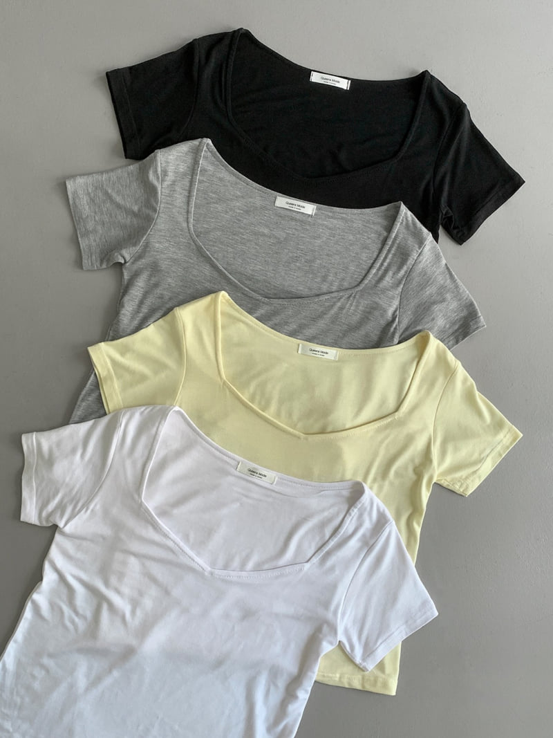 Queensmade - Korean Women Fashion - #vintagekidsstyle - Ringo Short Sleeve Tee - 11