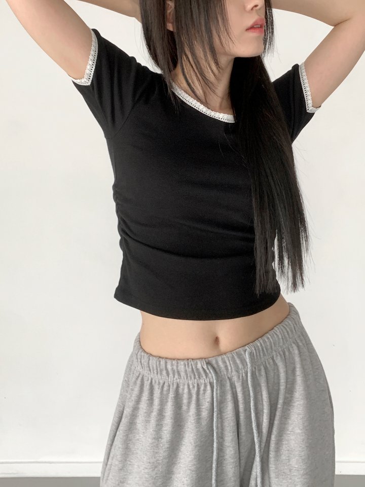Queensmade - Korean Women Fashion - #vintagekidsstyle - Jane Shirring Tee - 7