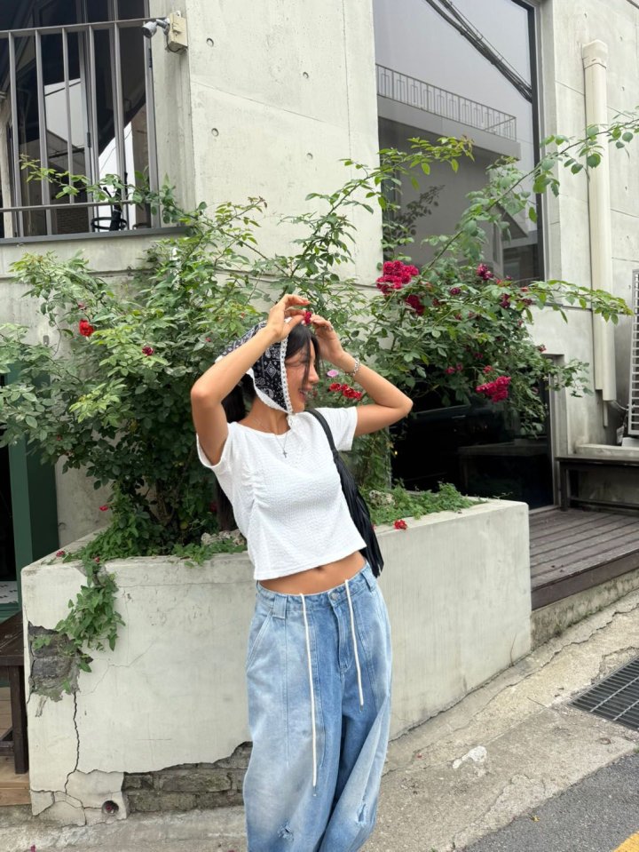 Tory Shirring Tee by Queensmade for Women - view 4