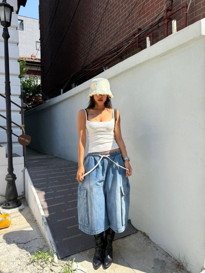 Queensmade - Korean Women Fashion - #womensfashion - Dot Strap Sleeveless - 2