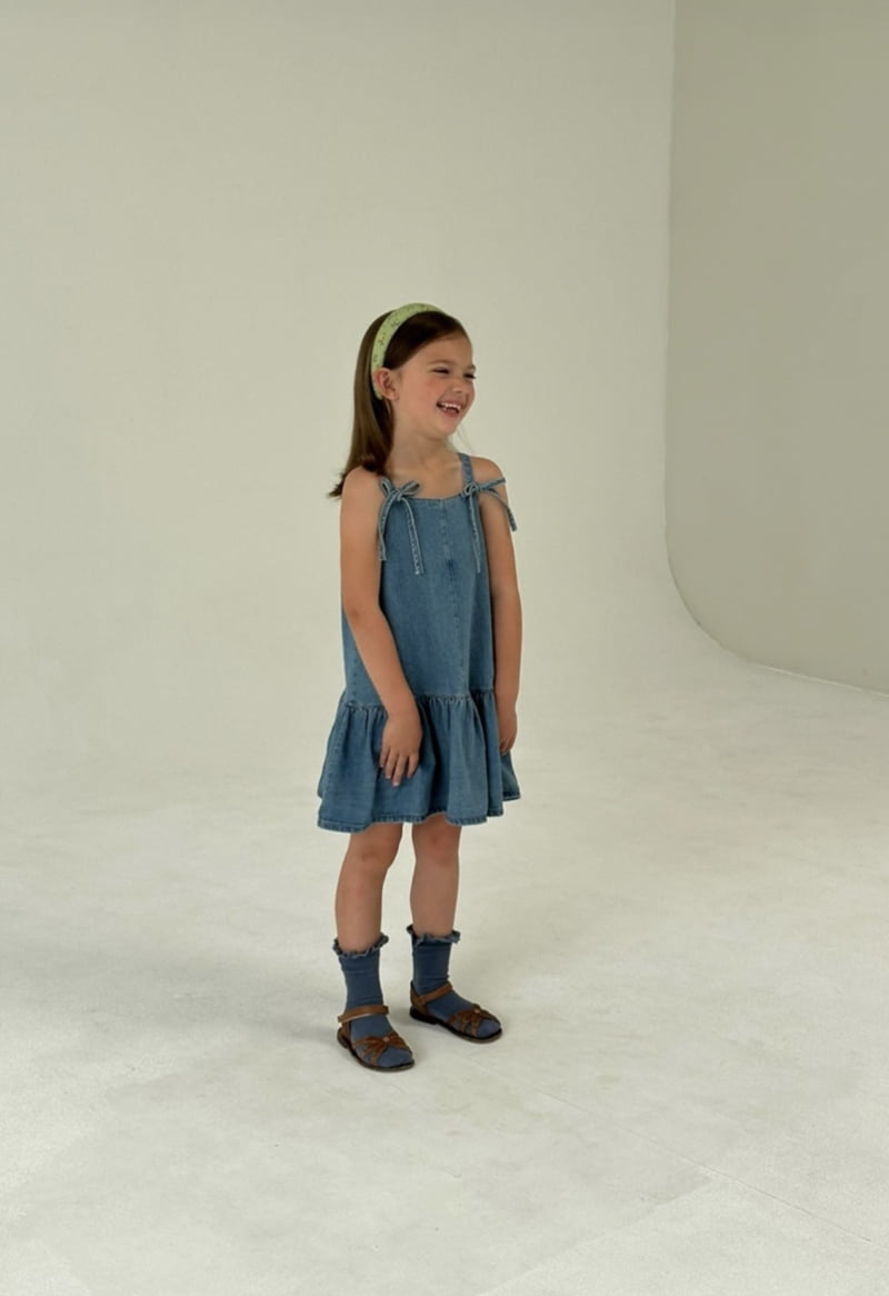 Soye - Korean Children Fashion - #kidsshorts - Beginning Denim One-piece - 5