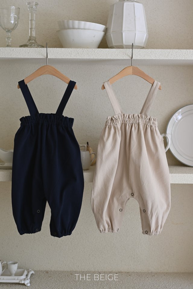 The Beige - Korean Baby Fashion - #babyboutique - Cotton Suspender Suit