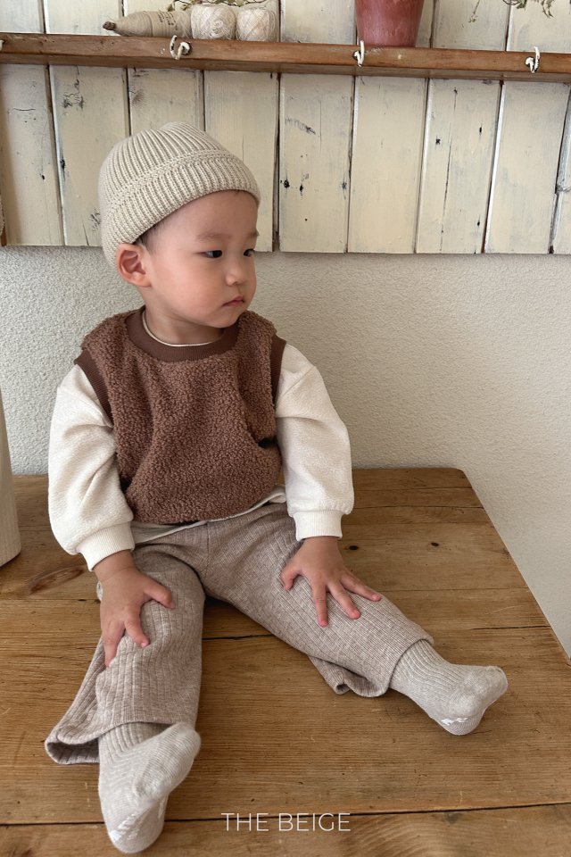 The Beige - Korean Baby Fashion - #babyboutique - Ribbed Wide Pants - 7