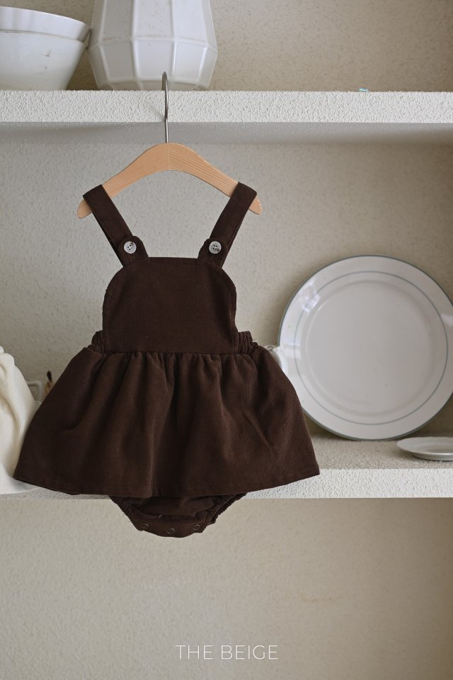The Beige - Korean Baby Fashion - #babyboutique - Eared Suspender Suit - 2