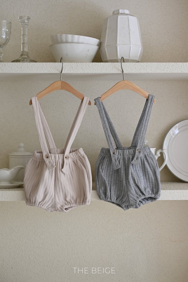 The Beige - Korean Baby Fashion - #babyboutiqueclothing - Ribbed Suspender Pants