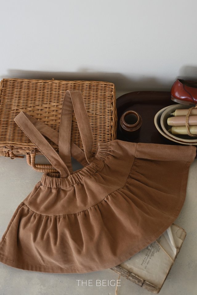 The Beige - Korean Baby Fashion - #babyboutique - Suspender Layered Skirt - 4