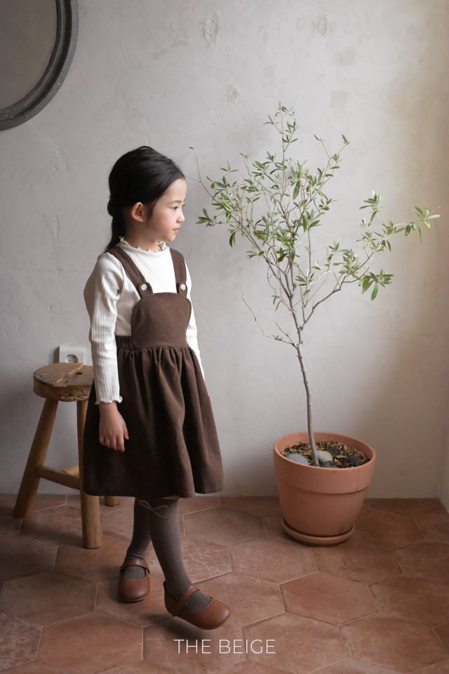 The Beige - Korean Baby Fashion - #babyboutiqueclothing - Eared Suspender One-piece - 2