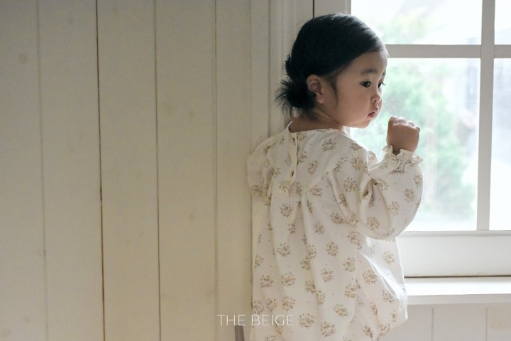 The Beige - Korean Baby Fashion - #babyboutiqueclothing - Shirring Printed Suit - 9