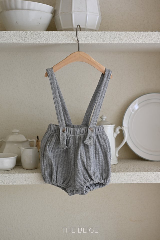 The Beige - Korean Baby Fashion - #babyclothing - Ribbed Suspender Pants - 2