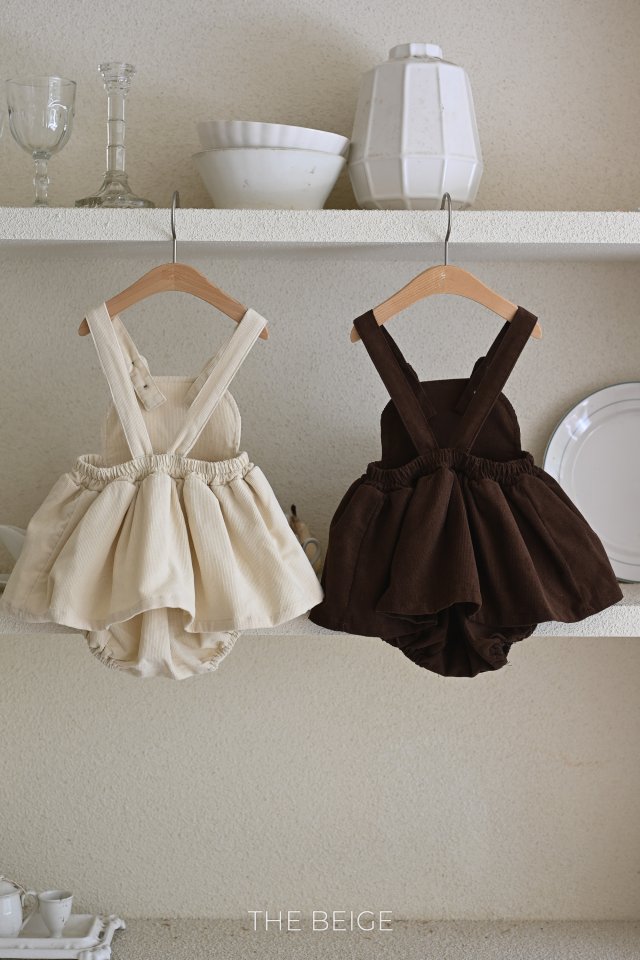 The Beige - Korean Baby Fashion - #babyboutiqueclothing - Eared Suspender Suit - 4