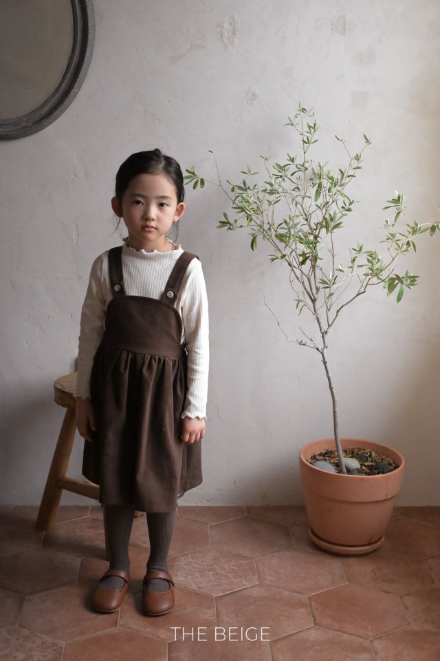 The Beige - Korean Baby Fashion - #babyclothing - Eared Suspender One-piece - 3