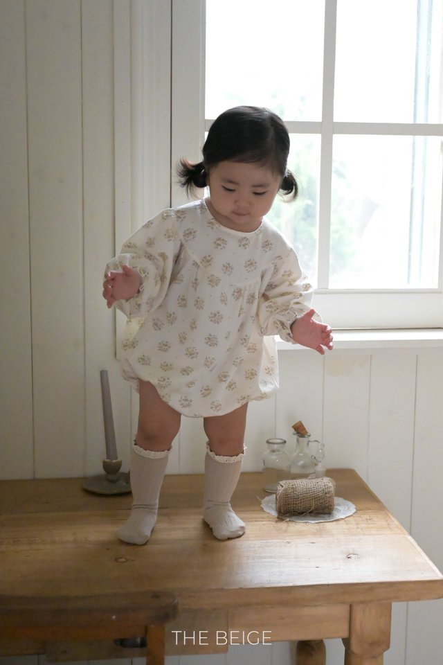 The Beige - Korean Baby Fashion - #babyclothing - Shirring Printed Suit - 10
