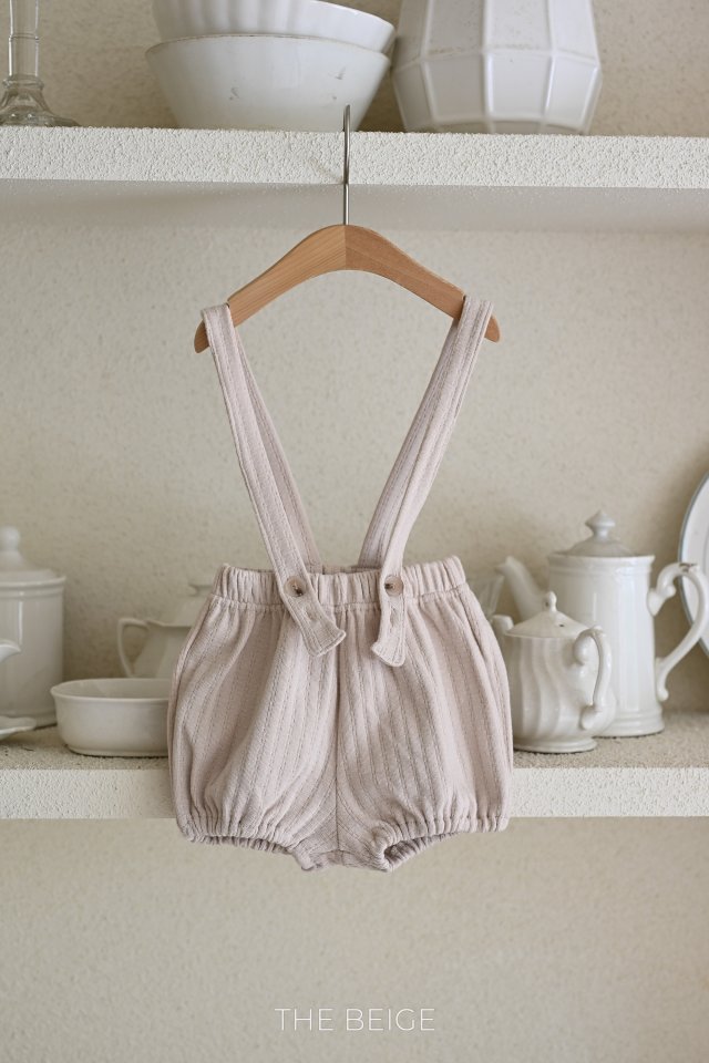 The Beige - Korean Baby Fashion - #babyfashion - Ribbed Suspender Pants - 3