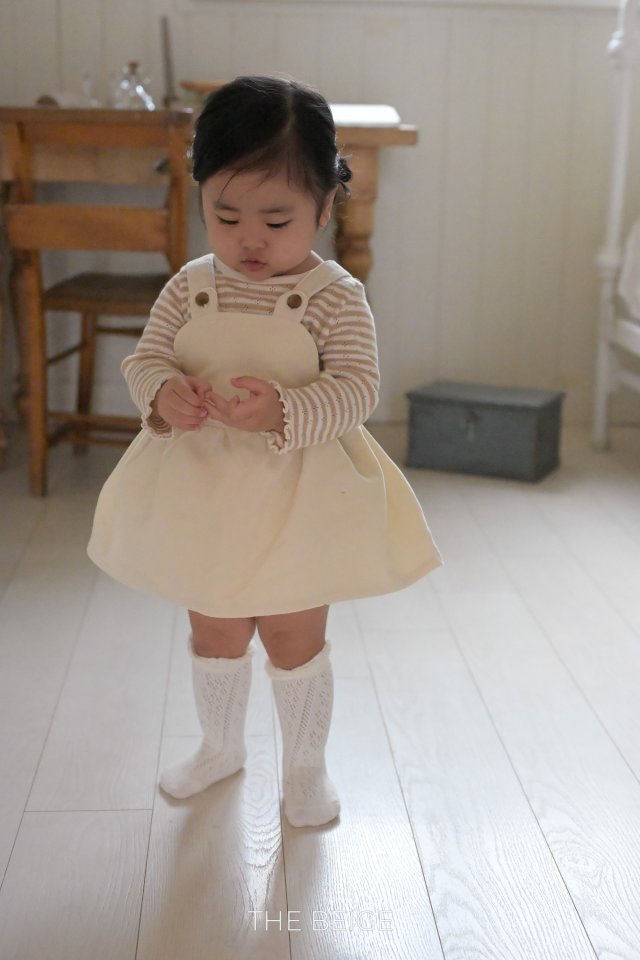 The Beige - Korean Baby Fashion - #babyfashion - Eared Suspender Suit - 5
