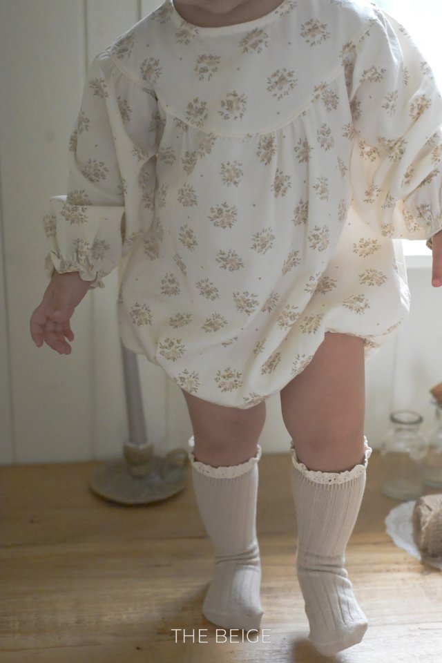 The Beige - Korean Baby Fashion - #babyfashion - Shirring Printed Suit - 11