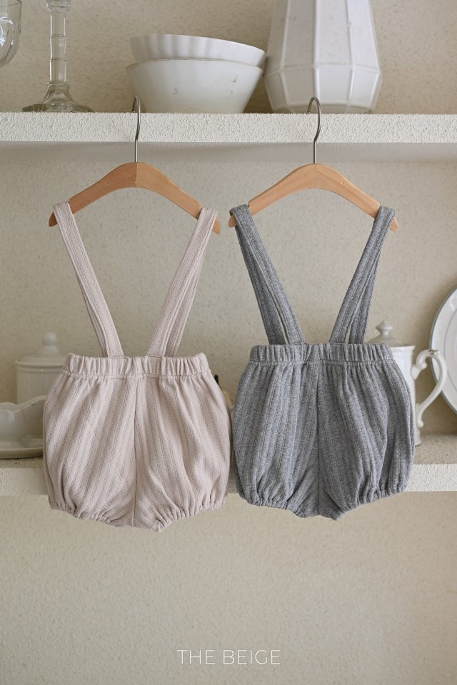 The Beige - Korean Baby Fashion - #babyfashion - Ribbed Suspender Pants - 4
