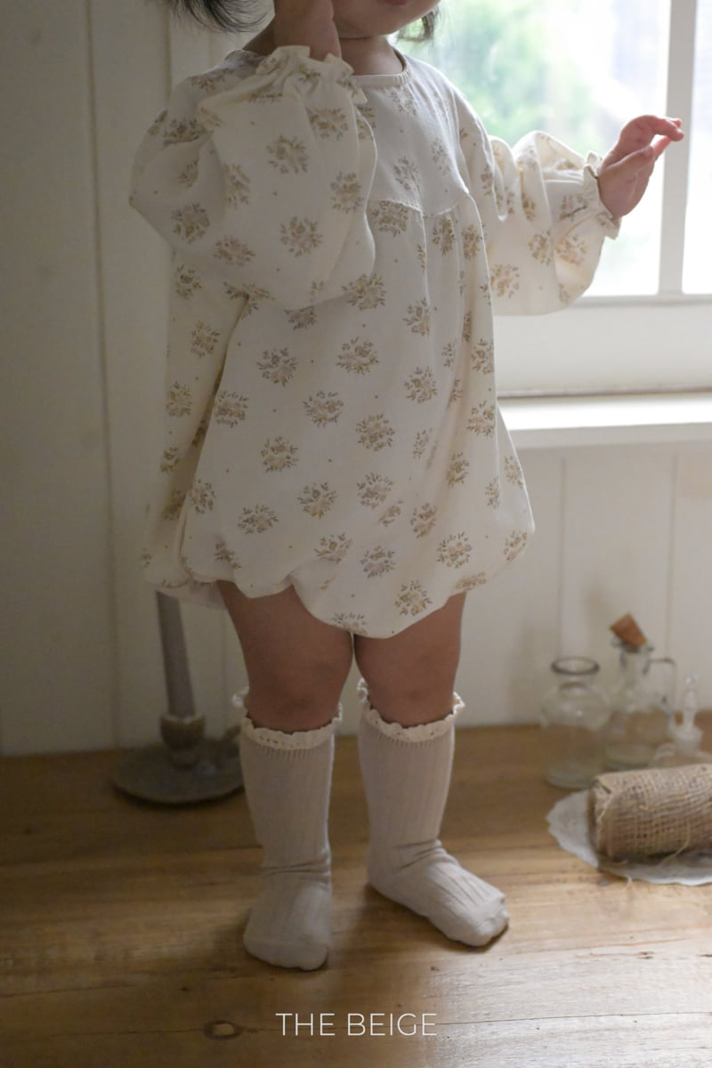 The Beige - Korean Baby Fashion - #babyfever - Shirring Printed Suit - 12