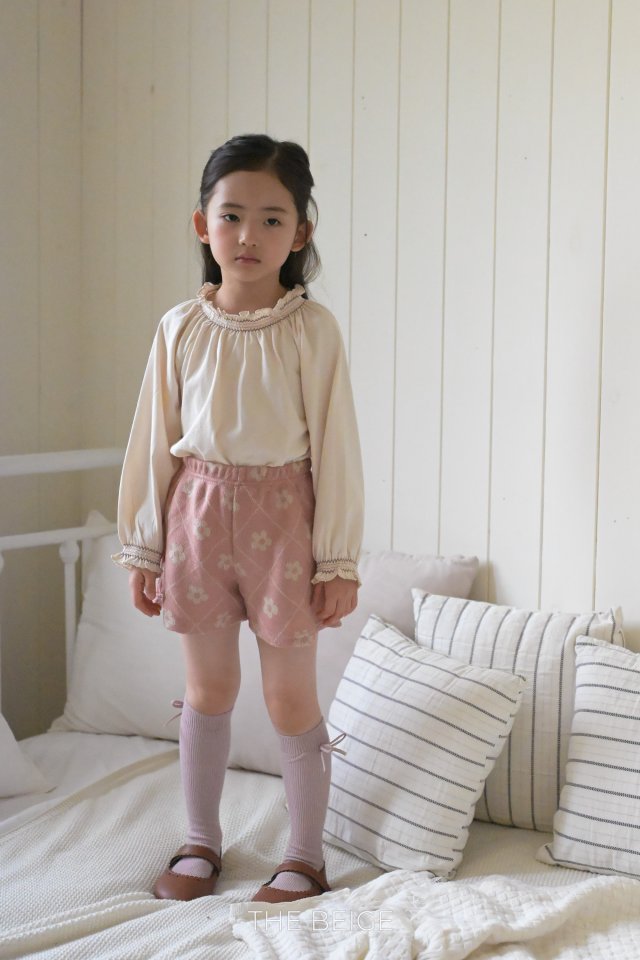 The Beige - Korean Baby Fashion - #babyfever - Smocked Raglan Tee - 9