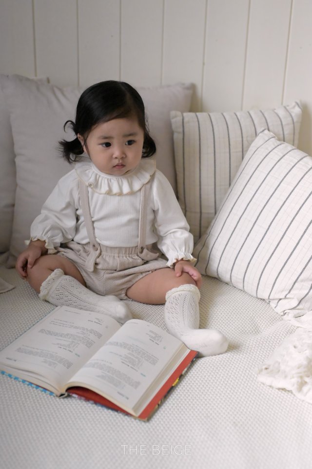 The Beige - Korean Baby Fashion - #babygirlfashion - Ribbed Suspender Pants - 5