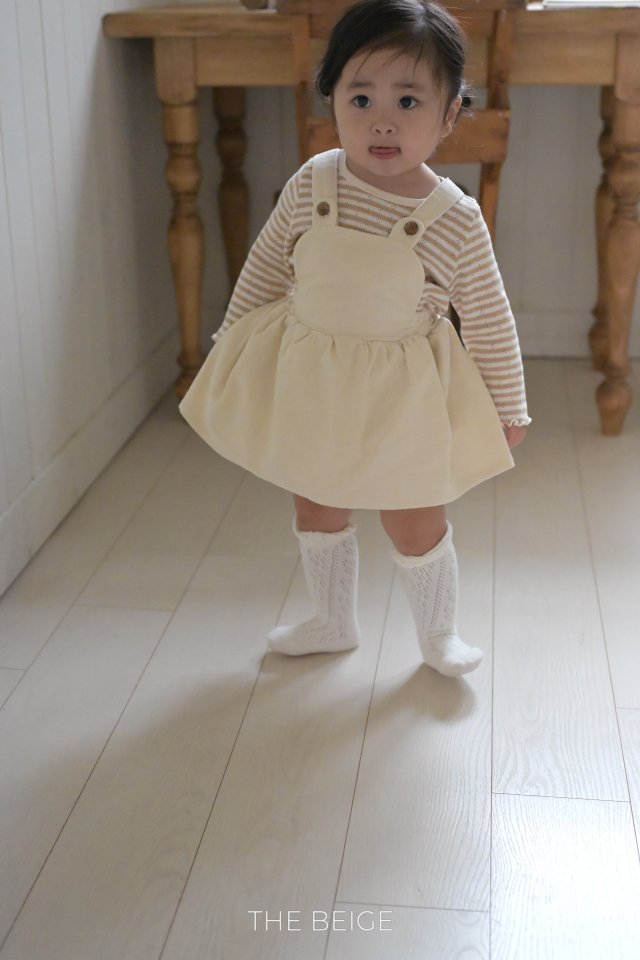 The Beige - Korean Baby Fashion - #babygirlfashion - Eared Suspender Suit - 7