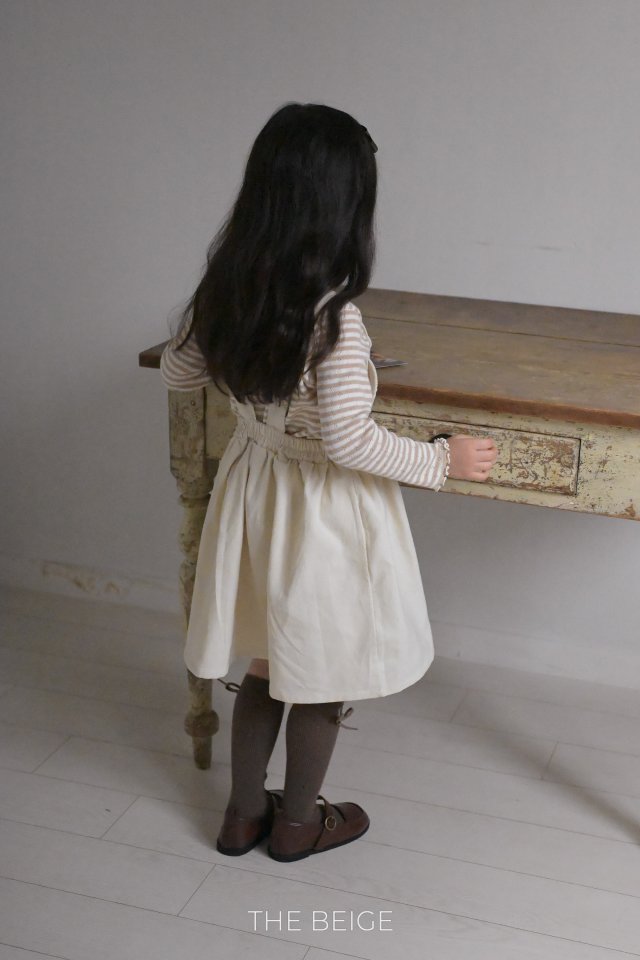 The Beige - Korean Baby Fashion - #babygirlfashion - Eared Suspender One-piece - 6