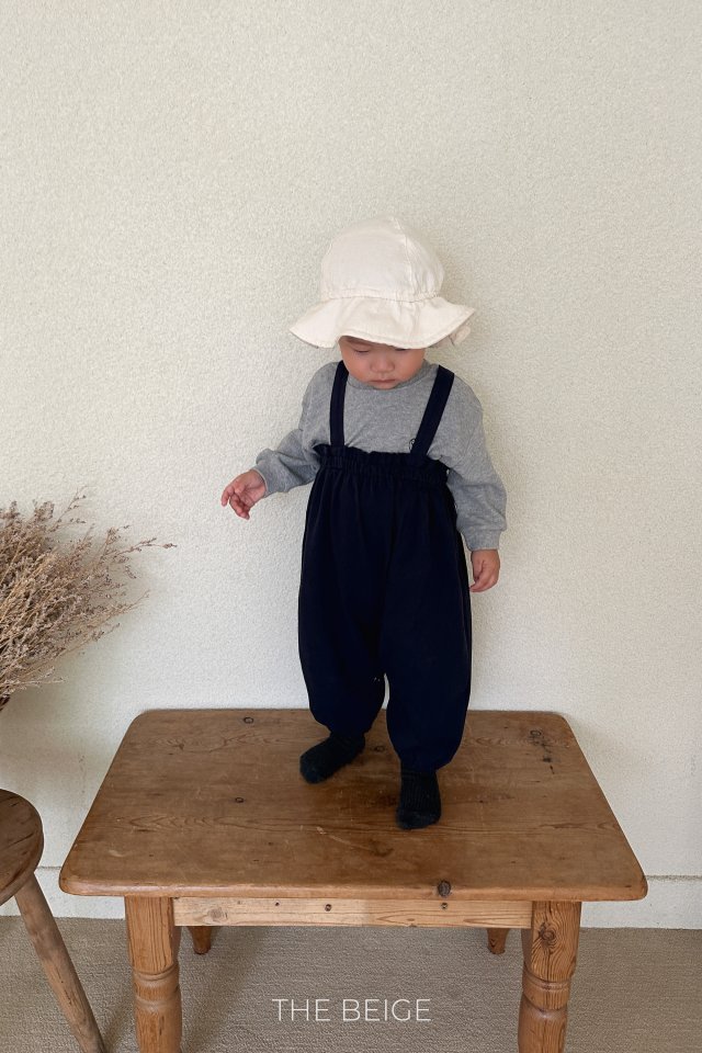 The Beige - Korean Baby Fashion - #babylifestyle - Cotton Suspender Suit - 7