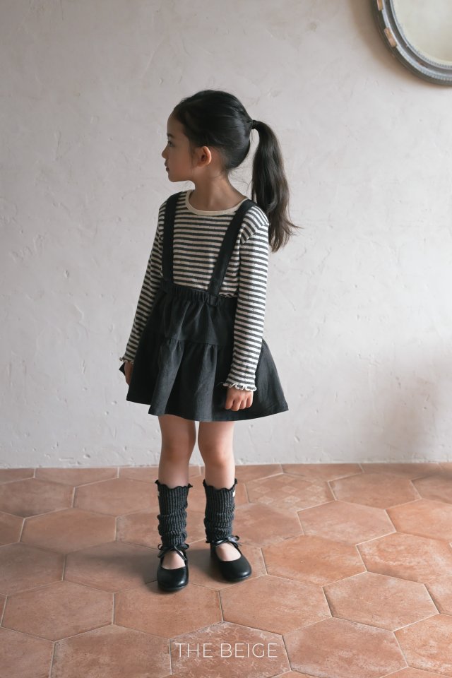 The Beige - Korean Baby Fashion - #babylifestyle - Suspender Layered Skirt - 9
