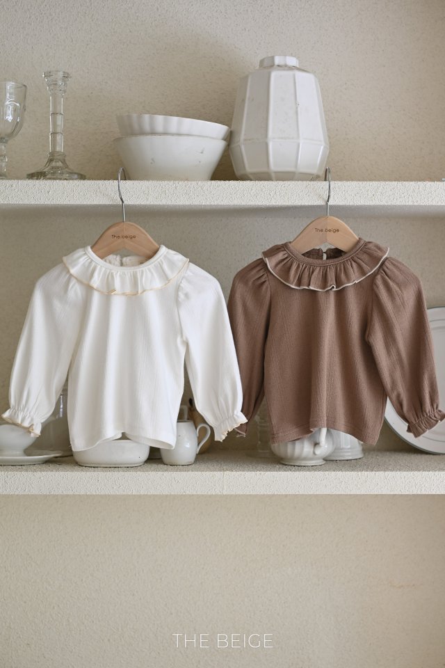 The Beige - Korean Baby Fashion - #babyoninstagram - Collar Frill Tee