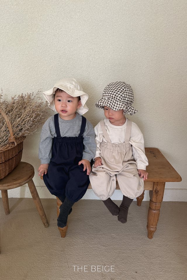 The Beige - Korean Baby Fashion - #babyootd - Cotton Suspender Suit - 9
