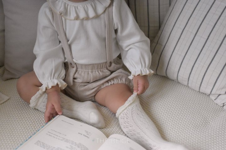 The Beige - Korean Baby Fashion - #babyootd - Ribbed Suspender Pants - 8