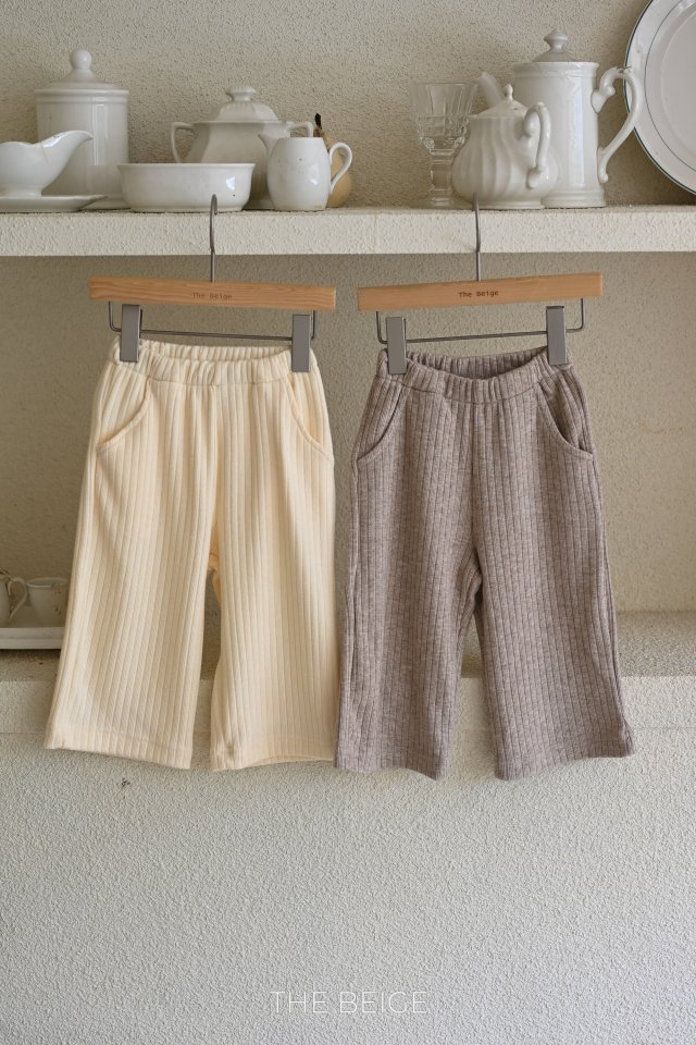 The Beige - Korean Baby Fashion - #babyootd - Ribbed Wide Pants