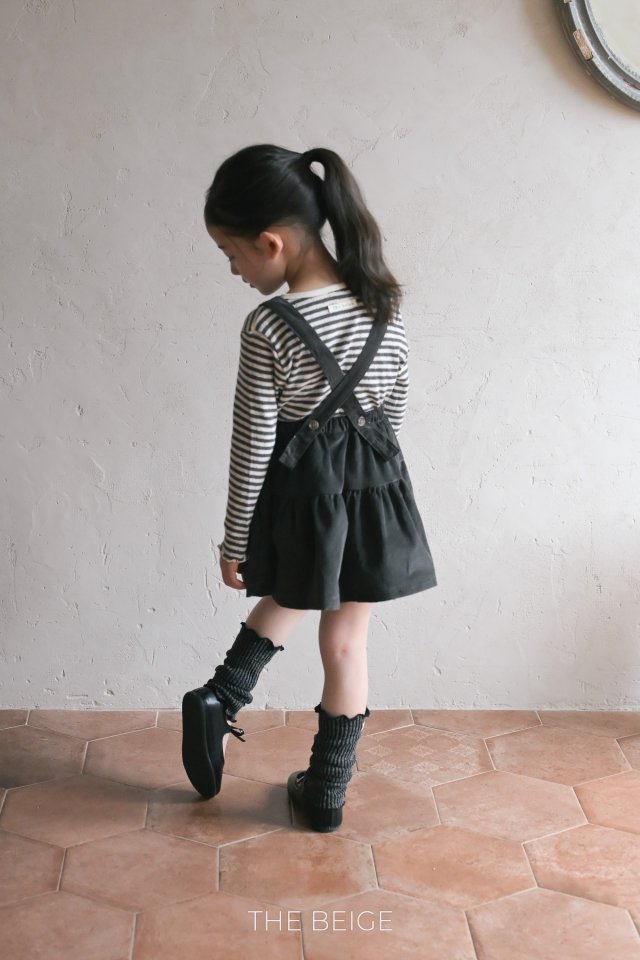 The Beige - Korean Baby Fashion - #babyootd - Suspender Layered Skirt - 11