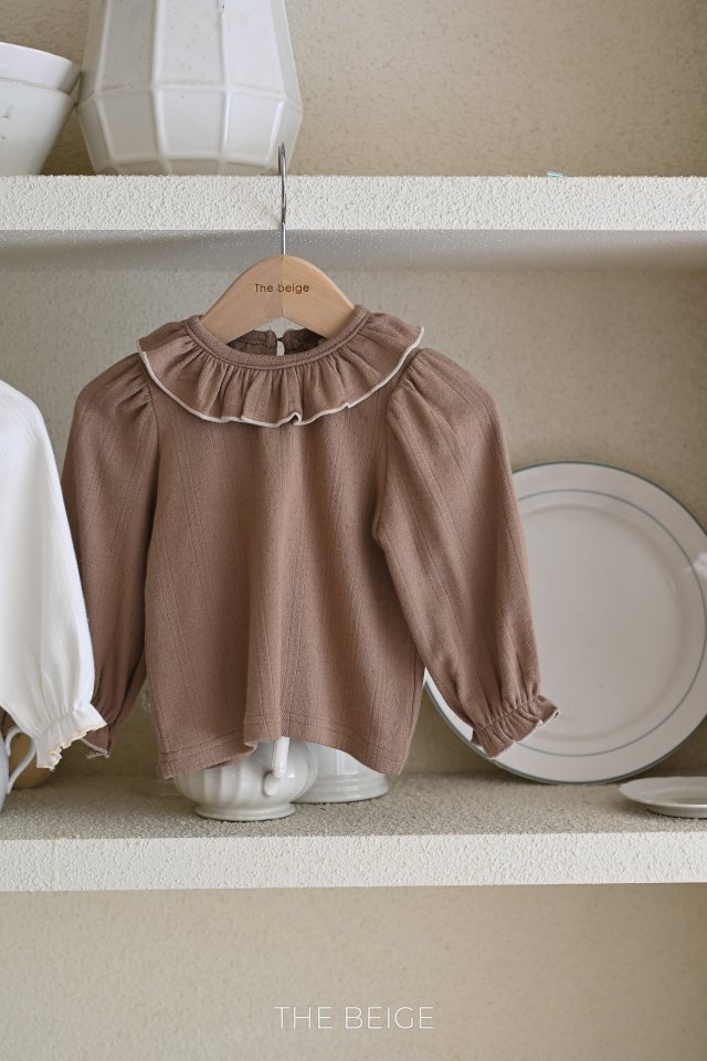 The Beige - Korean Baby Fashion - #babyootd - Collar Frill Tee - 2