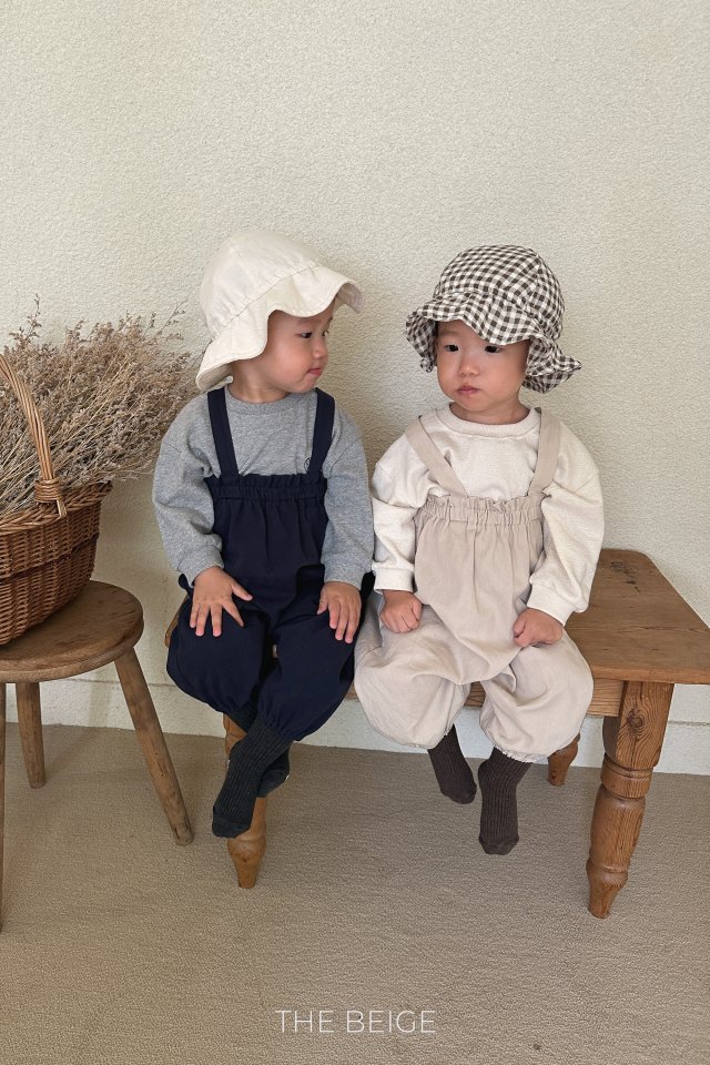 The Beige - Korean Baby Fashion - #babyoutfit - Cotton Suspender Suit - 11