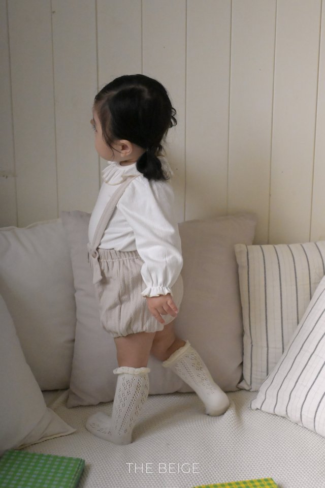 The Beige - Korean Baby Fashion - #babyoutfit - Ribbed Suspender Pants - 10