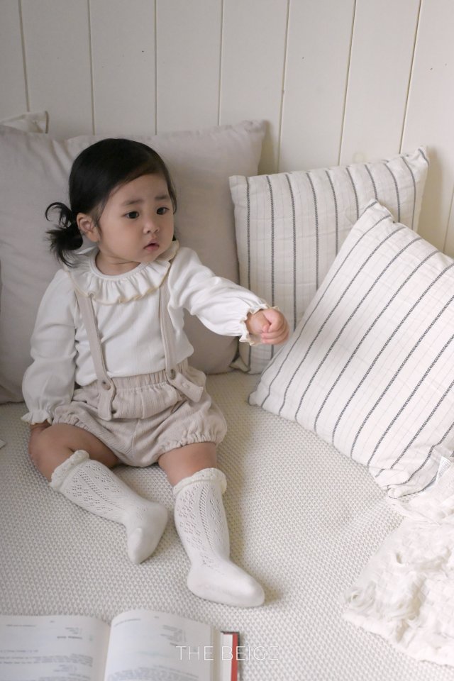 The Beige - Korean Baby Fashion - #babyoutfit - Ribbed Suspender Pants - 9