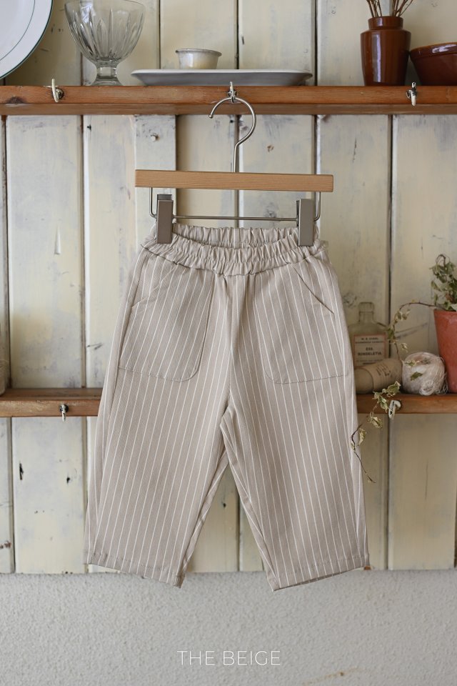 The Beige - Korean Baby Fashion - #babyoutfit - Pocket Cotton Pants - 2