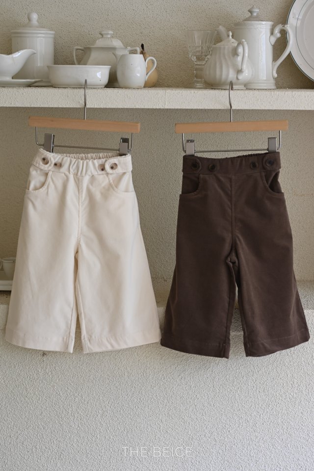 The Beige - Korean Baby Fashion - #babyoutfit - Buckle Stretch Pants