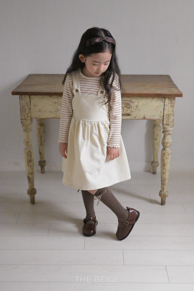 The Beige - Korean Baby Fashion - #babyoutfit - Eared Suspender One-piece - 10