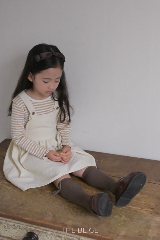The Beige - Korean Baby Fashion - #babyoutfit - Eared Suspender One-piece - 11